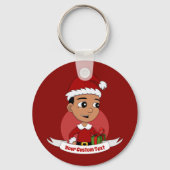 Cartoon Sleutelhanger met kerst (Voorkant)