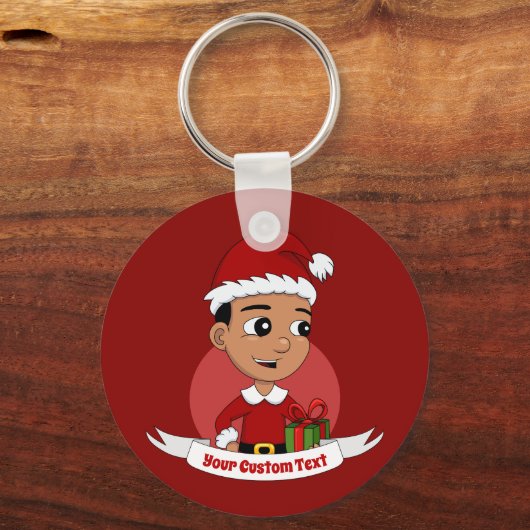 Cartoon Sleutelhanger met kerst (Voorkant)