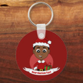 Cartoon Sleutelhanger met kerst (Voorkant)