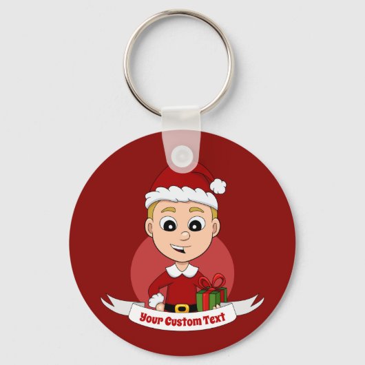 Cartoon Sleutelhanger met kerst (Voorkant)