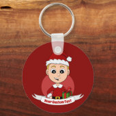 Cartoon Sleutelhanger met kerst (Voorkant)