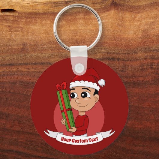 Cartoon Sleutelhanger met kerst (Voorkant)