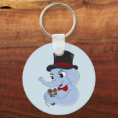Cartoon sleutelhanger van de acute olifant (Voorkant)