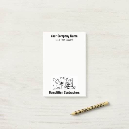 Cartoon sloopdiensten post-it® notes (Op bureau)