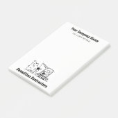 Cartoon sloopdiensten post-it® notes (Schuin)