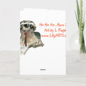 Cartoon Sloth Holiday Greeting Card Feestdagen Kaart (Achterkant)