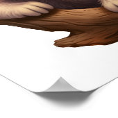 Cartoon sloth illustratie poster (Hoek)