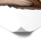 Cartoon sloth illustratie poster (Hoek)