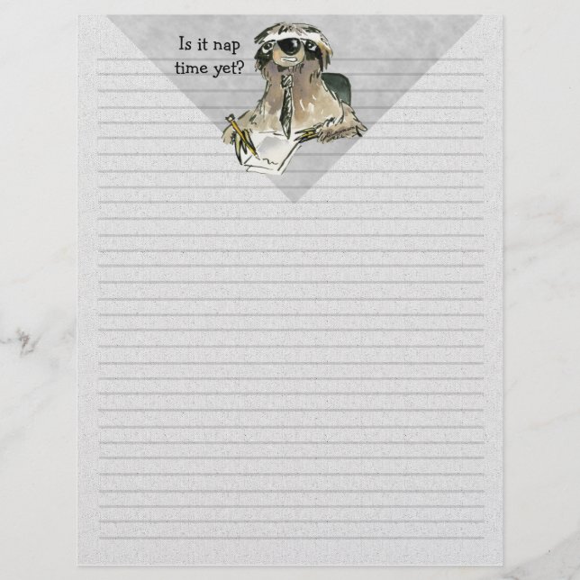 Cartoon Sloth Nap Time (Voorkant)