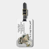 Cartoon Sloth Nap Time Bagagelabel (Voorkant verticaal)