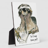 Cartoon Sloth Nap Time Fotoplaat (Zijkant)