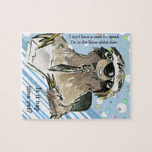 Cartoon Sloth Nap Time Legpuzzel (Horizontaal)