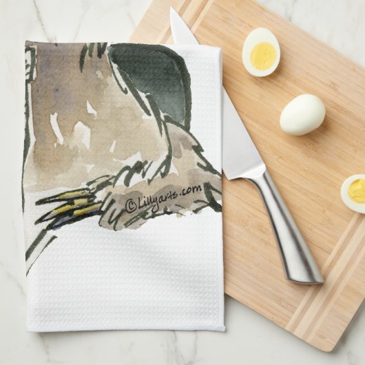 Cartoon Sloth Nap Time Theedoek (Quarter Fold)