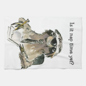 Cartoon Sloth Nap Time Theedoek (Horizontaal)