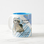 Cartoon Sloth Nap Time Tweekleurige Koffiemok (Voorkant links)