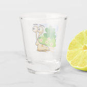 Cartoon Slug Shot Glas (Achterkant)