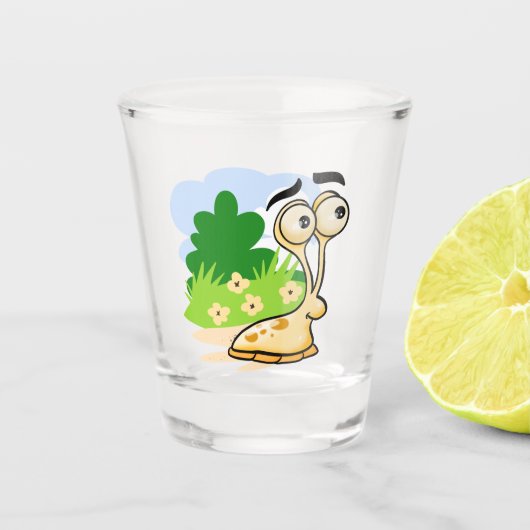 Cartoon Slug Shot Glas (Voorkant)