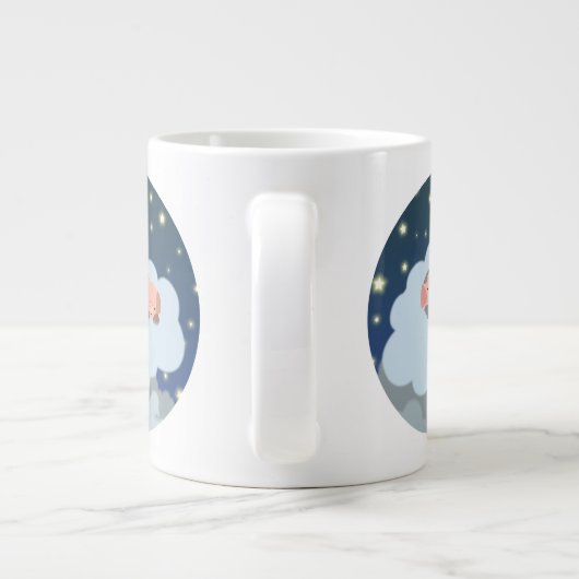 Cartoon Slumbering Piglets Jumbo Mok (Achterkant)