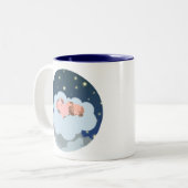 Cartoon Slumbering Piglets Mok (Voorkant links)