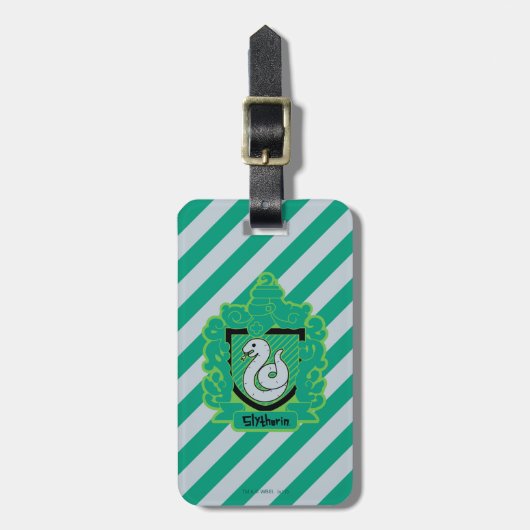 Cartoon Slytherin Crest Bagagelabel (Voorkant verticaal)