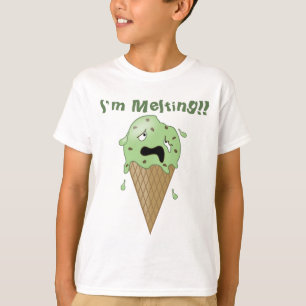 Cartoon Smelt Ice Cream Cone (ik smelt) T-shirt