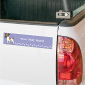 Cartoon Smooth Fox Terrier Bumpersticker (Op Truck)