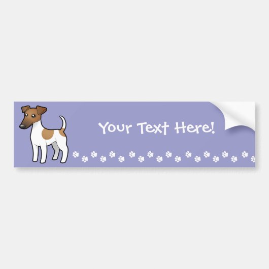 Cartoon Smooth Fox Terrier Bumpersticker (Voorkant)