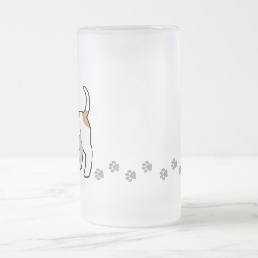 Cartoon Smooth Fox Terrier Matglas Bierpul (Center)