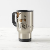 Cartoon Smooth Fox Terrier Reisbeker (Voorkant links)