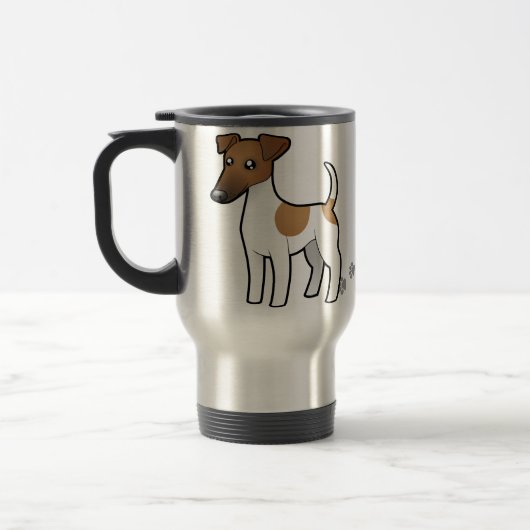 Cartoon Smooth Fox Terrier Reisbeker (Links)
