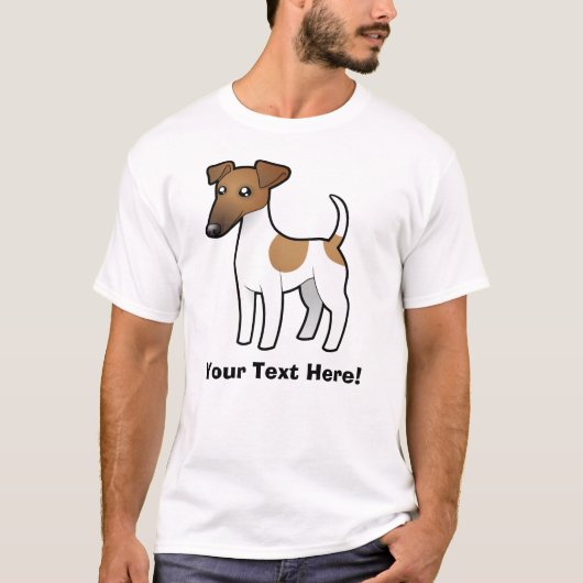 Cartoon Smooth Fox Terrier T-shirt (Voorkant)