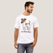 Cartoon Smooth Fox Terrier T-shirt (Voorkant volledig)
