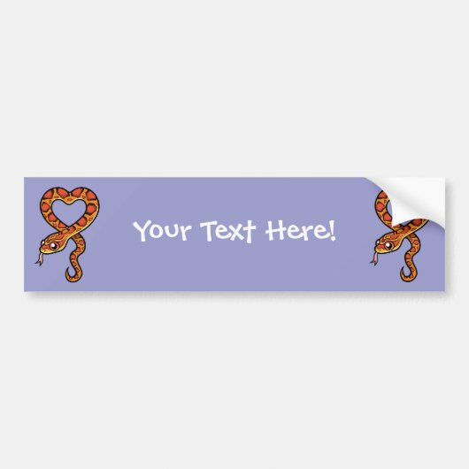 Cartoon Snake Bumpersticker (Voorkant)