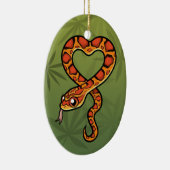 Cartoon Snake Keramisch Ornament (Rechts)
