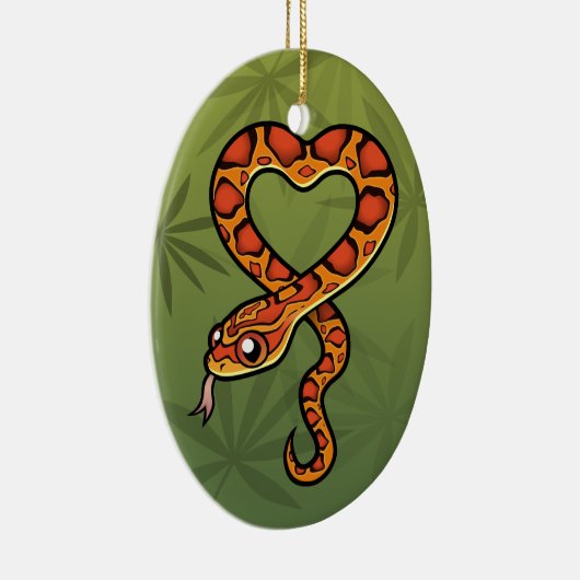 Cartoon Snake Keramisch Ornament (Rechts)