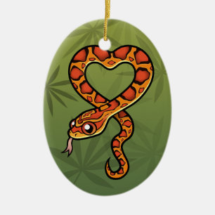 Cartoon Snake Keramisch Ornament