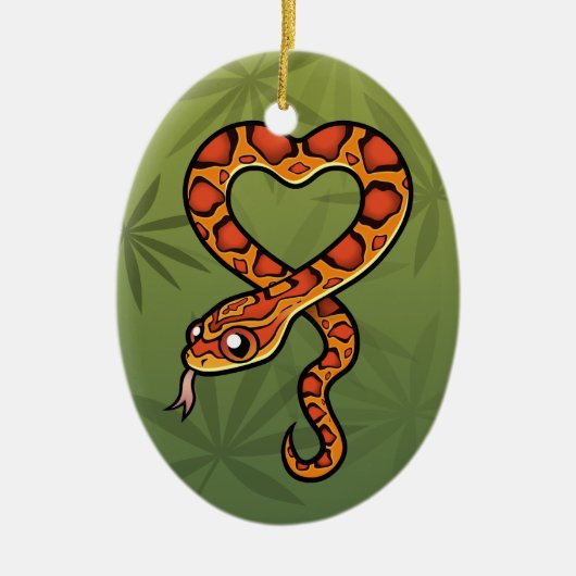 Cartoon Snake Keramisch Ornament (Voorkant)