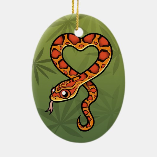 Cartoon Snake Keramisch Ornament (Achterkant)