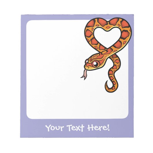 Cartoon Snake Notitieblok (Voorkant)