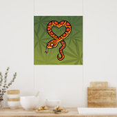 Cartoon Snake Poster (Keuken)