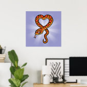 Cartoon Snake Poster (Thuiskantoor)