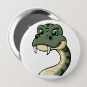 Cartoon Snake Ronde Button 4,0 Cm (Voorkant /achterkant)