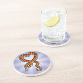 Cartoon Snake Zandsteen Onderzetter (Zijkant)