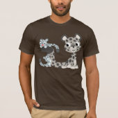 Cartoon Sneeuwluipaard en T-shirt (Voorkant)