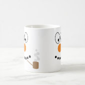 Cartoon Sneeuwman Gezicht Kerstmis Koffiemok (Center)