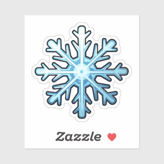 Cartoon sneeuwvlok illustratie sticker (Vel)