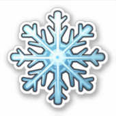 Cartoon sneeuwvlok illustratie sticker (Voorkant)