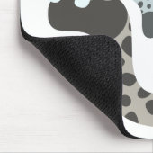 Cartoon Snow Leopard en Cubs Mousepad Muismat (Hoek)