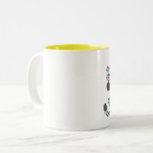 Cartoon Snow Leopard en Mok Cubs (Voorkant links)