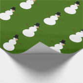 Cartoon Snowman Cadeaupapier (Hoek)